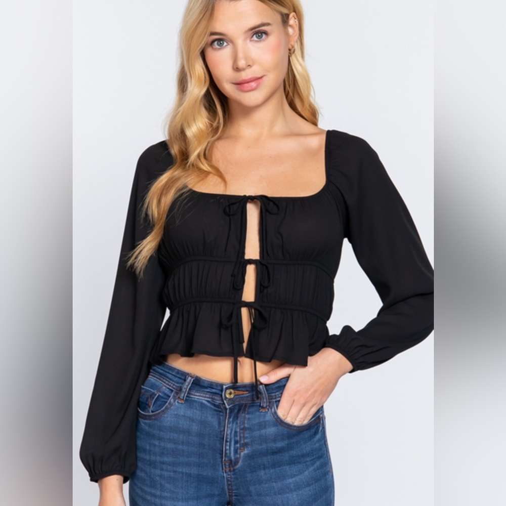 Active USA Cropped Blouse Top